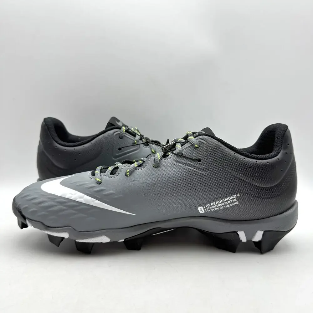 Nike Womens Hyperdiamond 4 Keystone Softball Cleats US 11 Black Grey CZ5918 NWOB